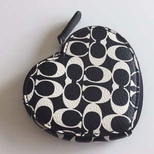 Coach heart coin holder
